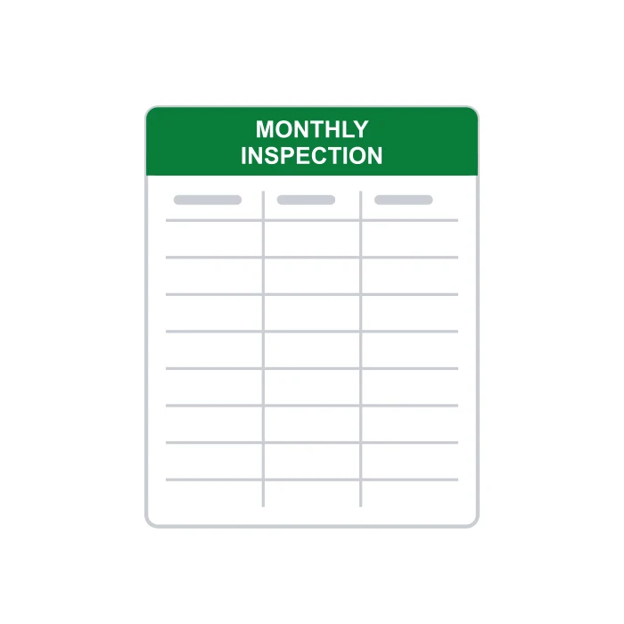 Monthly Inspection Label