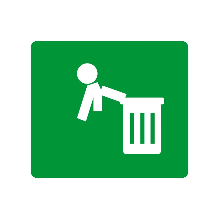 Trash Sign 190 mm